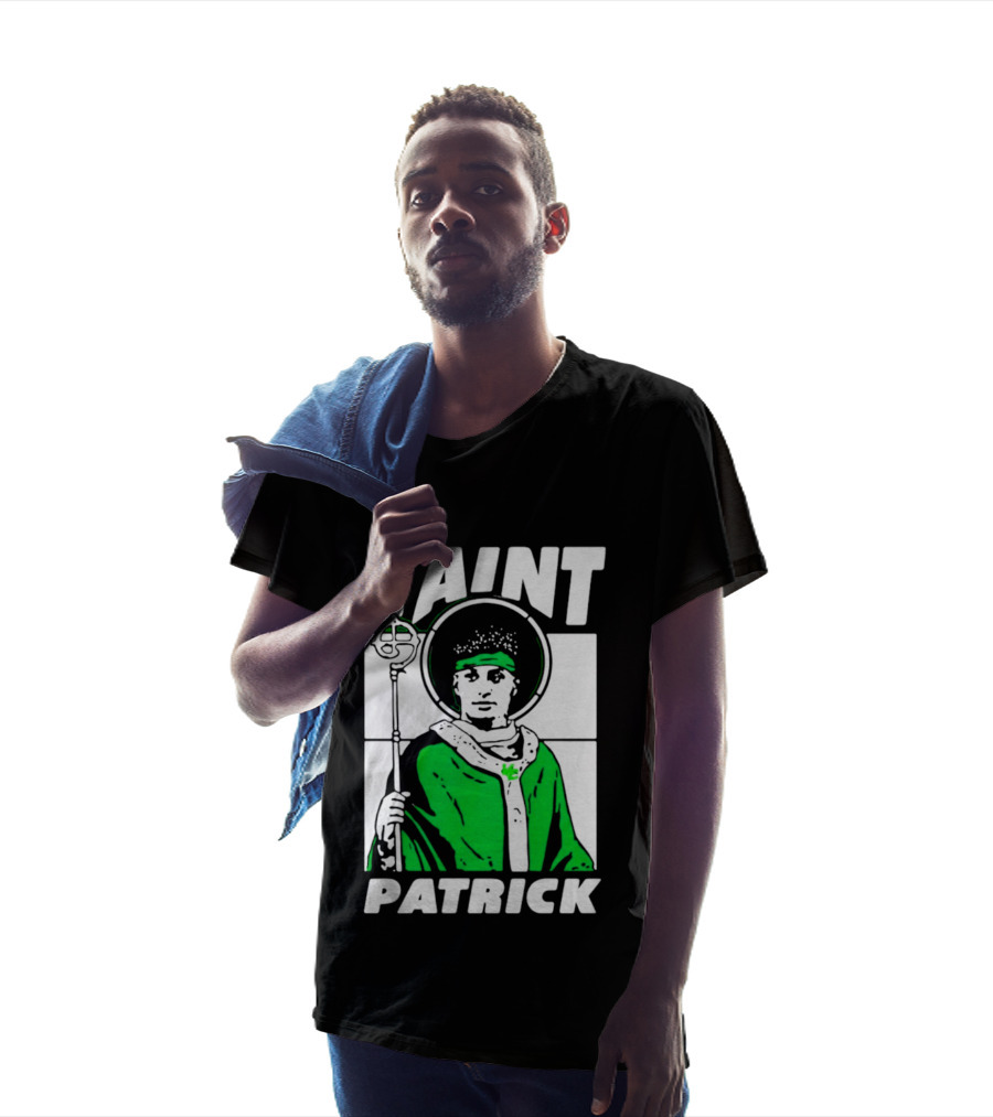 Saint Patrick Mahomes Kansas City Chiefs Iconic Green Halo And Staff T-Shirt