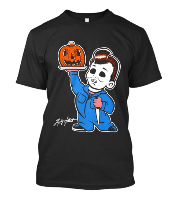 Michael Myers Big Boy Halloween Pumpkin Knife T-Shirt