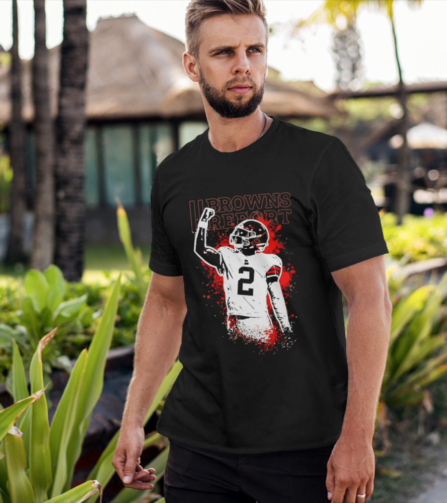 Shedeur Sanders Perfect Timing 2 Browns Report Cleveland Browns T-Shirt