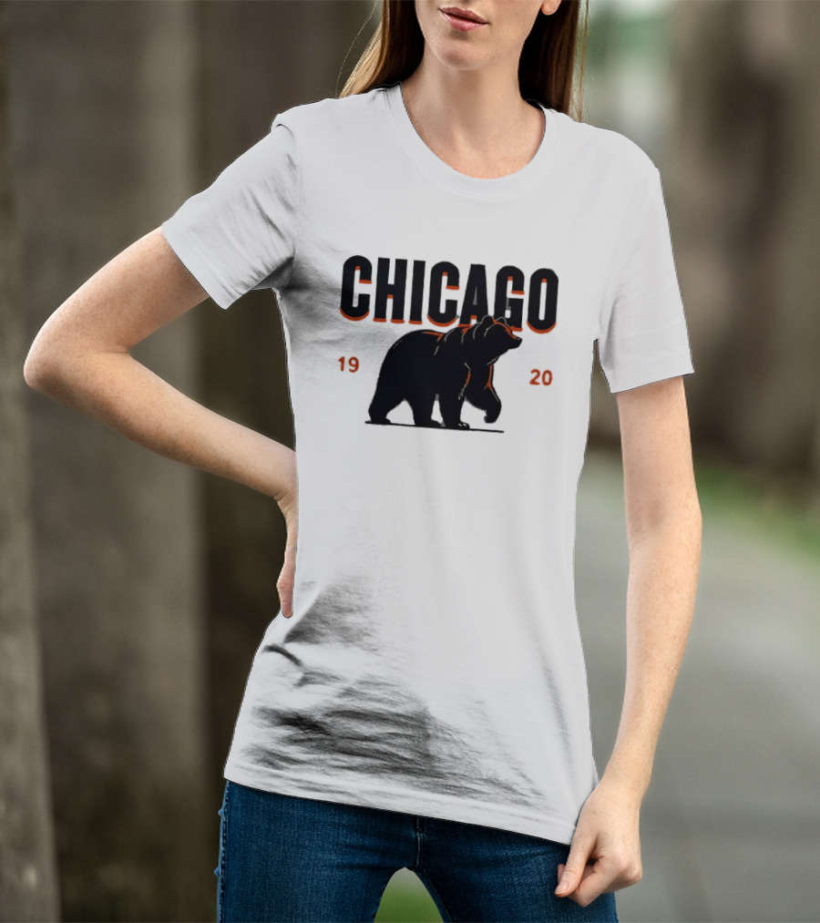 Chicago Bears 1920 Walking Grizzly Orange T-Shirt