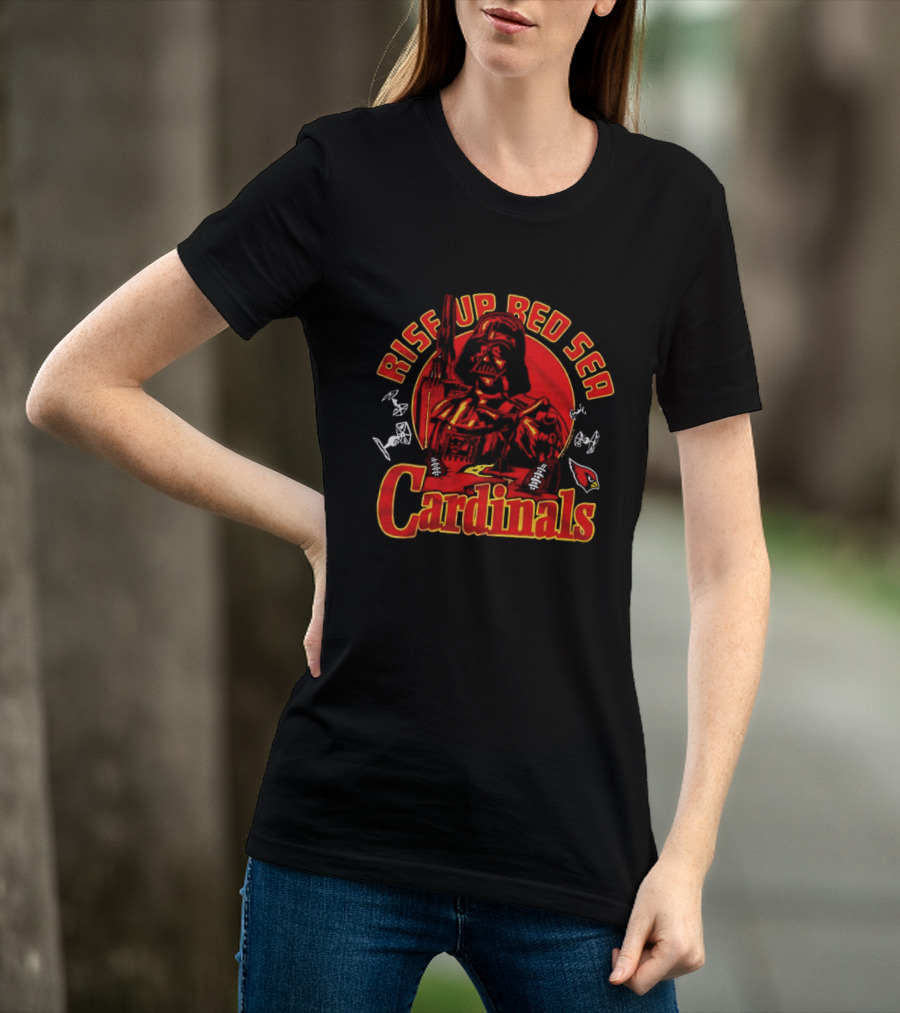Rise Up Red Sea Darth Vader Cardinals T-Shirt
