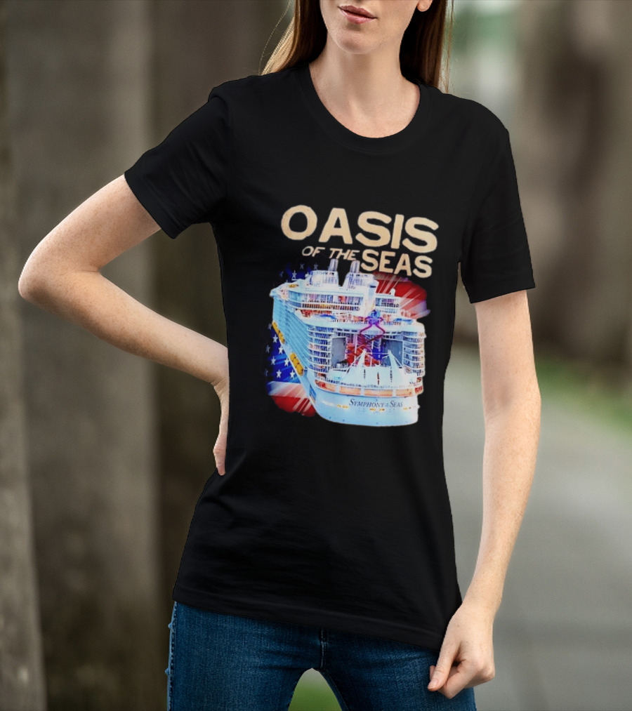 Oasis Of The Seas Symphony Cruise Ship American Flag T-Shirt