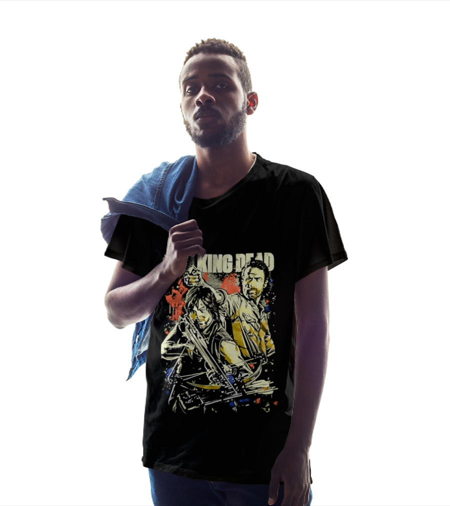 The Walking Dead Rick Grimes Daryl Dixon Crossbow T-Shirt