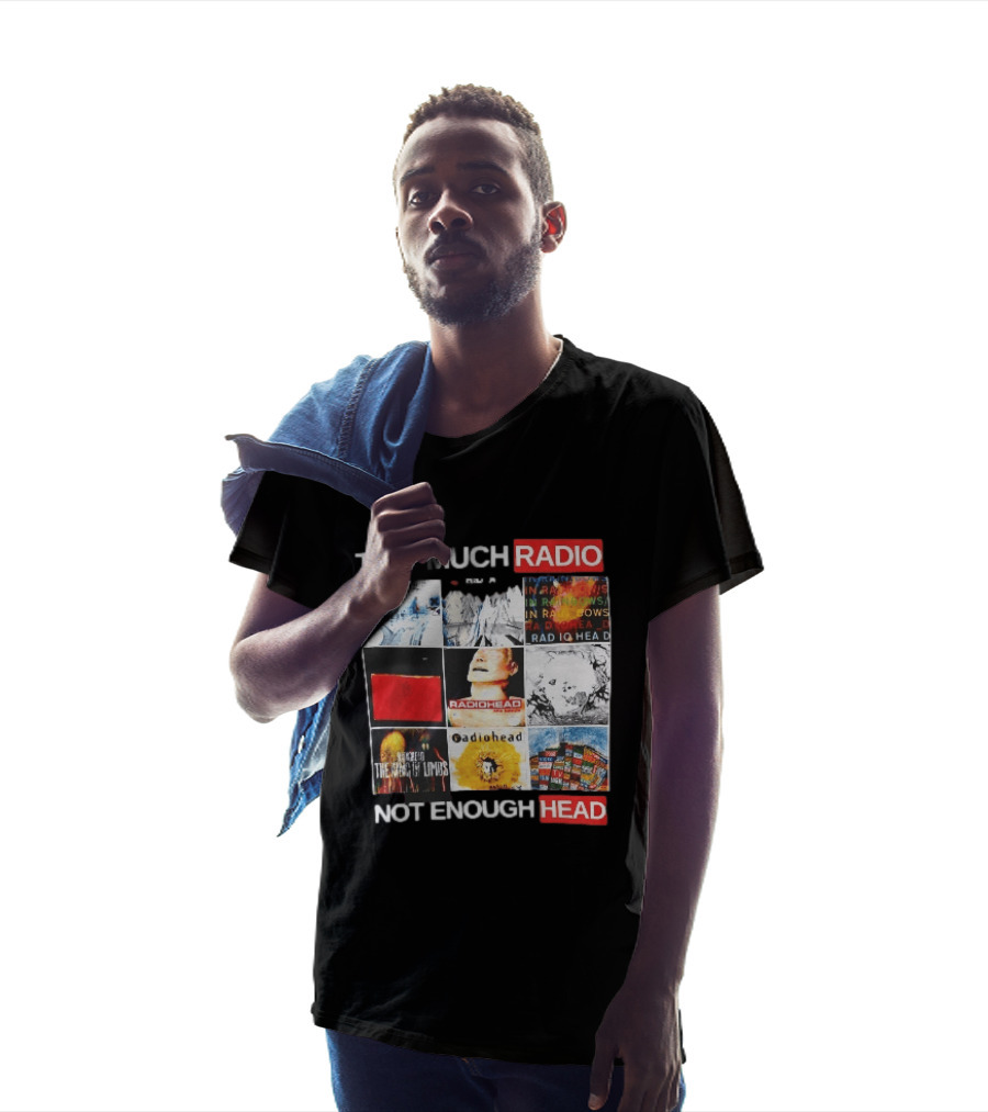Too Much Radio Not Enough Head Radiohead Album Cover Collage T-Shirt