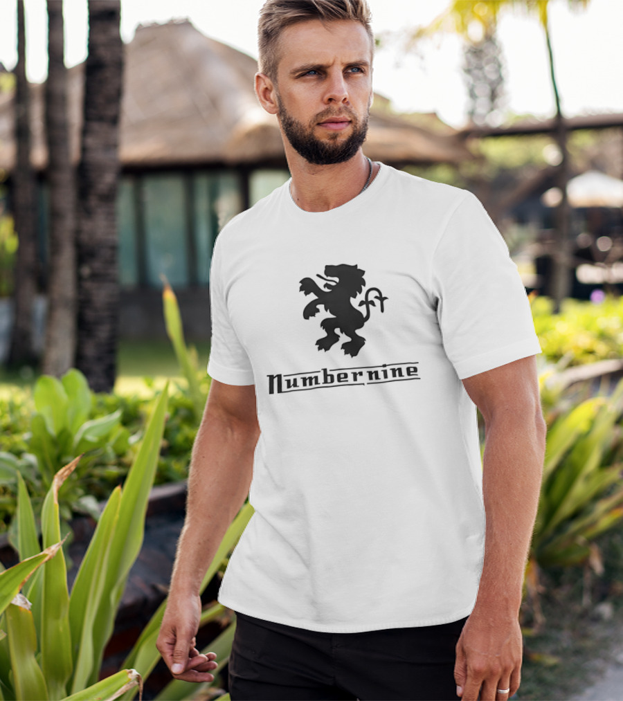 Numbernine Black Heraldic Lion T-Shirt