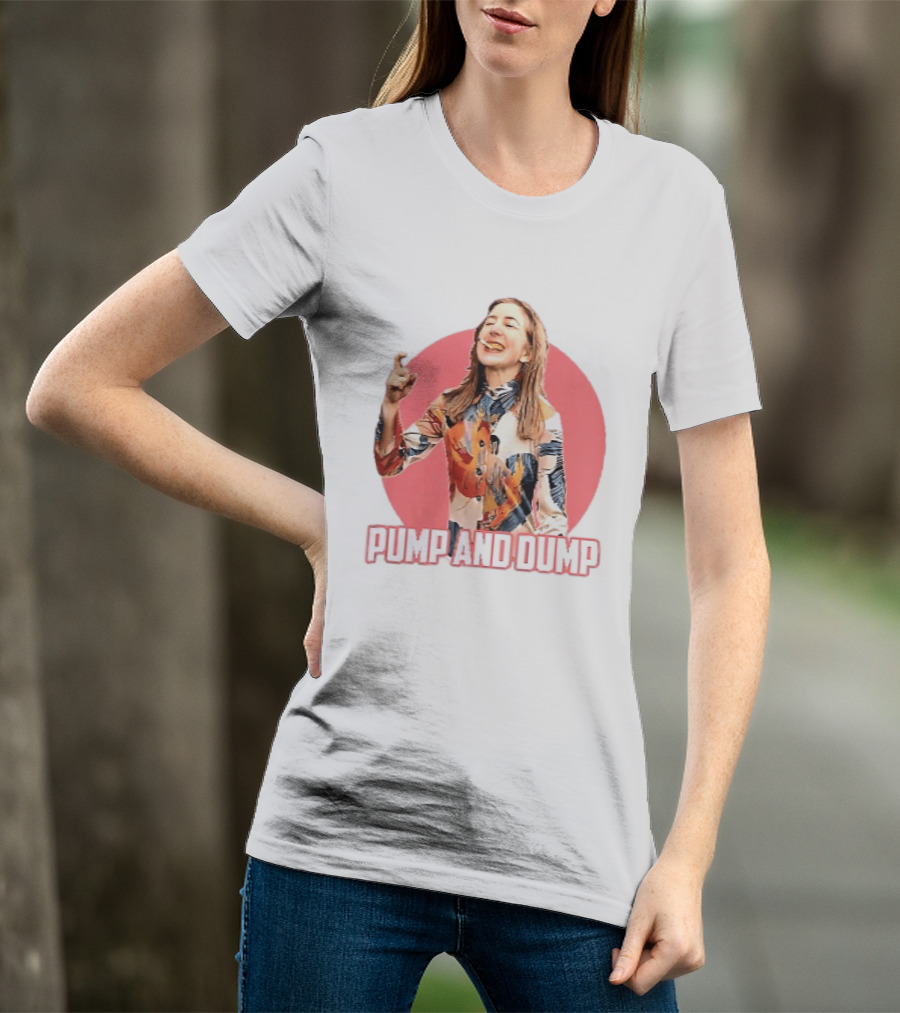 Pump And Dump Woman With Cigarette Retro Style Collage T-Shirt