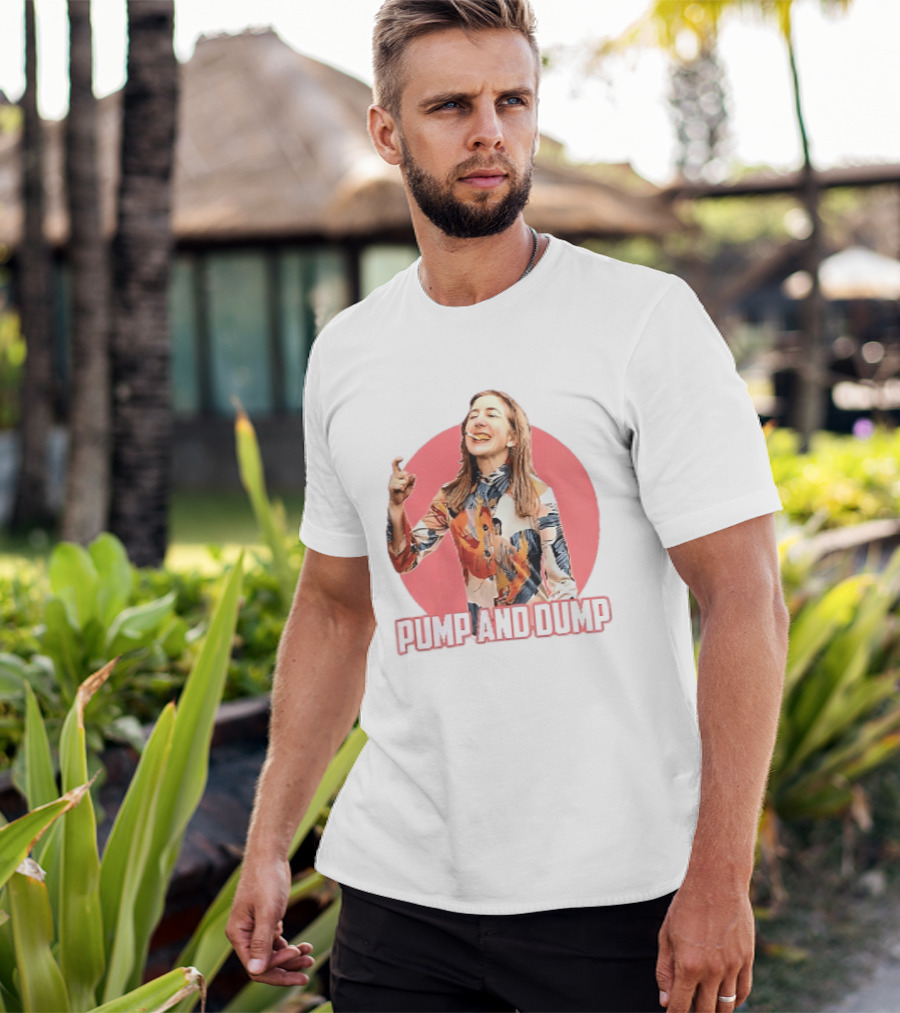 Pump And Dump Woman With Cigarette Retro Style Collage T-Shirt