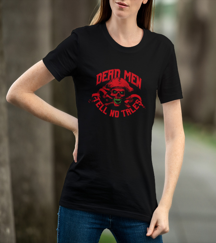 Dead Men Tell No Tales Skull With Bandana And Crossbones T-Shirt
