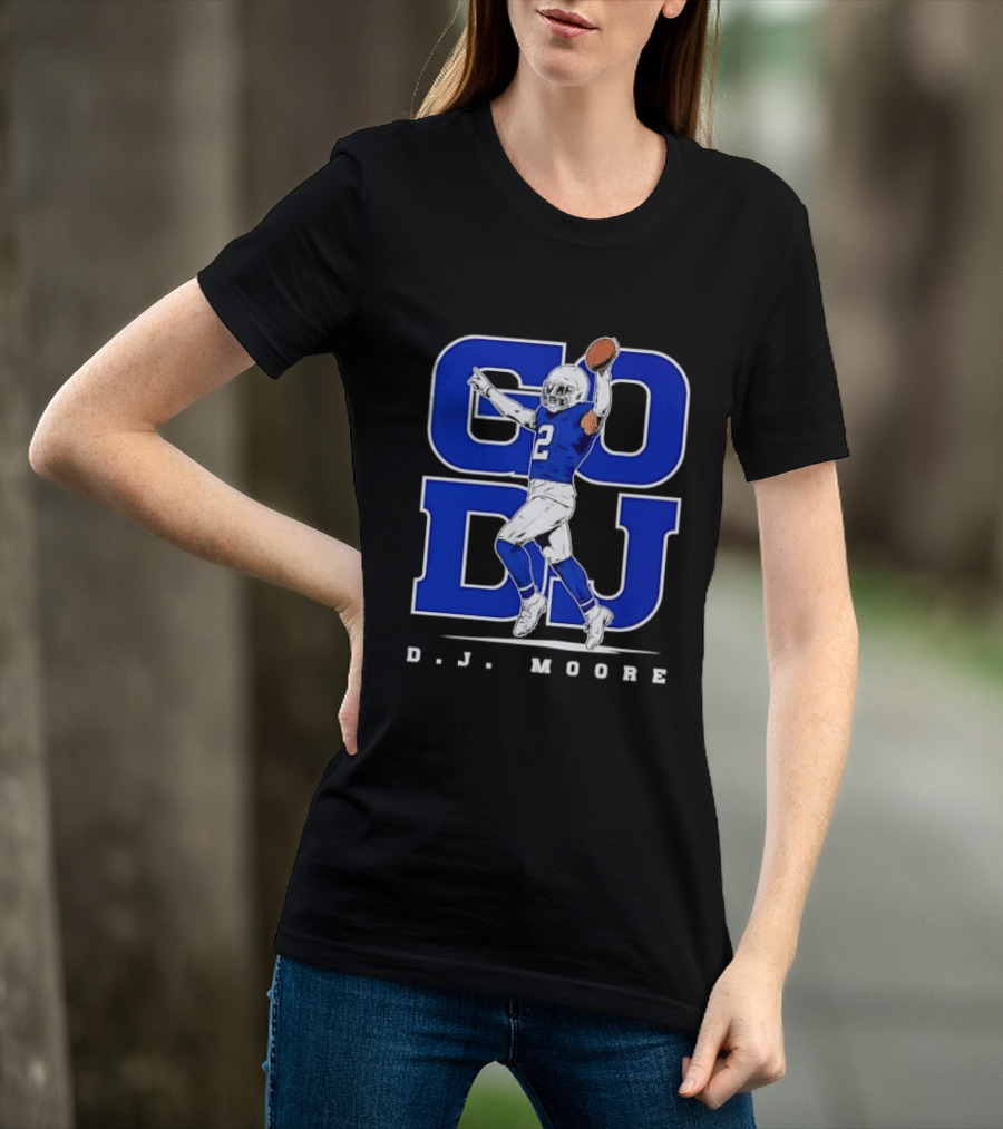 GO DJ D.J. Moore Football Player Buffalo Sports Blue 2 T-Shirt