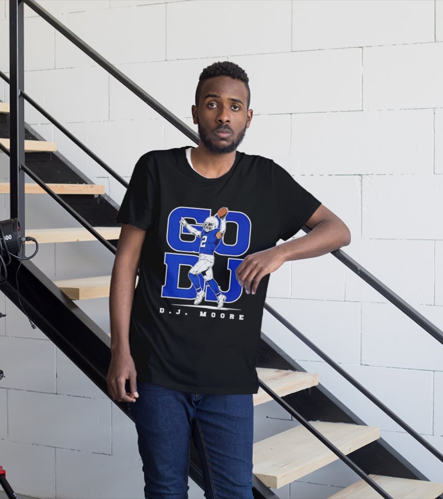 GO DJ D.J. Moore Football Player Buffalo Sports Blue 2 T-Shirt