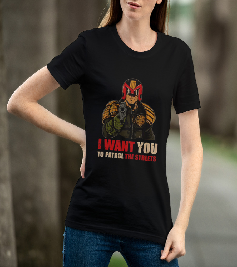 Judge Dredd I Want You To Patrol The Streets Vintage Comic T-Shirt