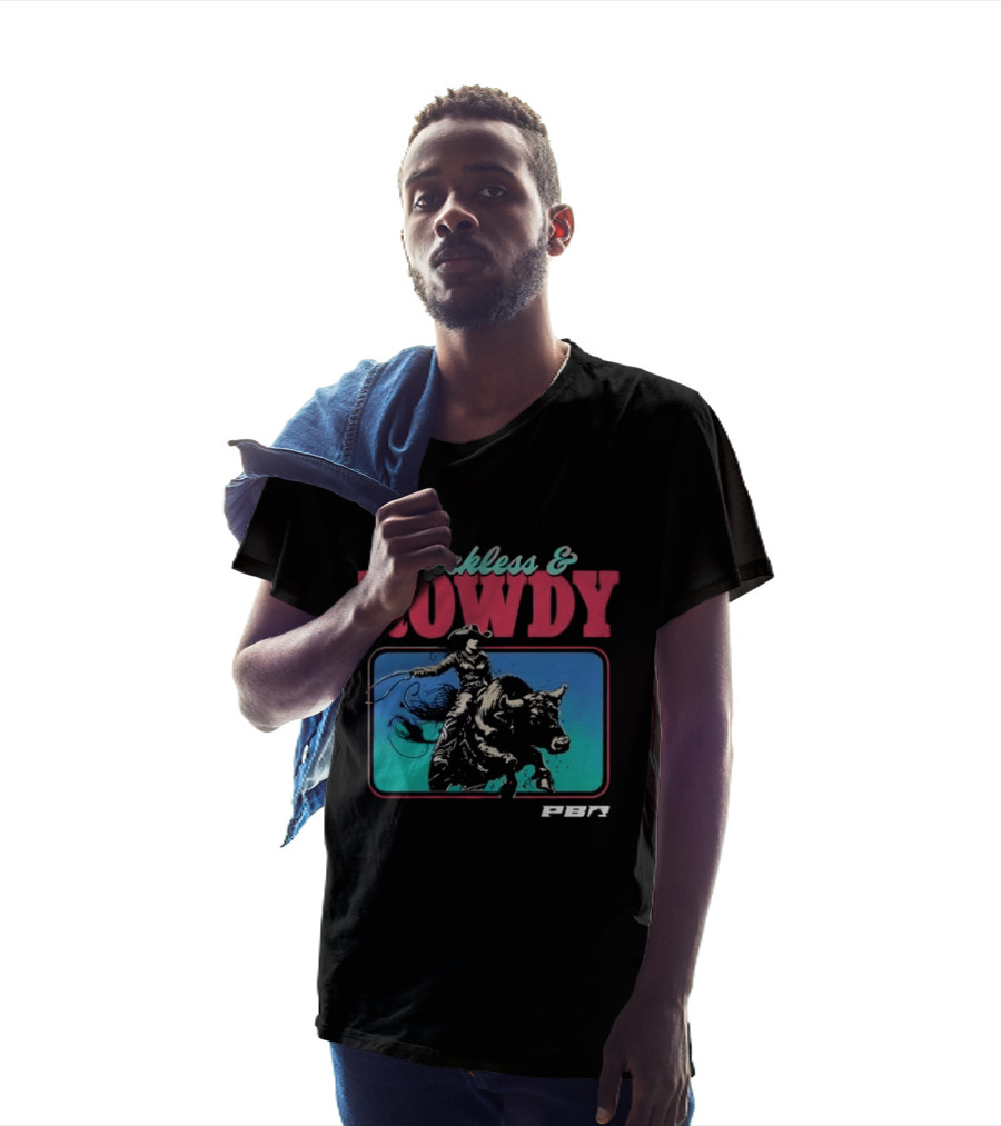 PBR Reckless & Rowdy Rodeo Cowboy Bull Riding T-Shirt