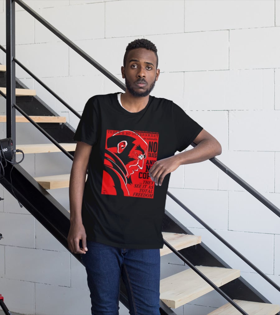 No Government No Taxes And No Cops Red T-Shirt