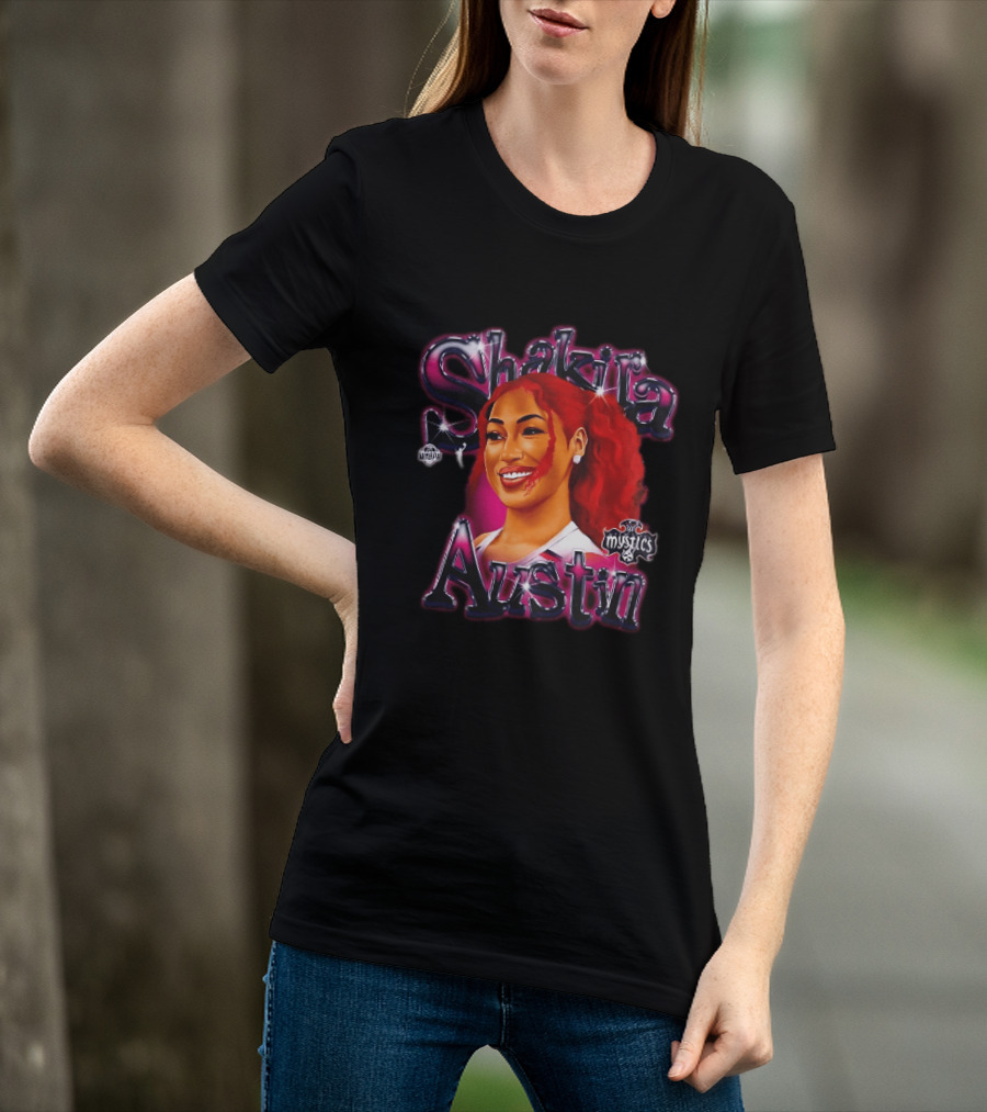 Shakira Austin Washington Mystics WNBA Red Hair T-Shirt