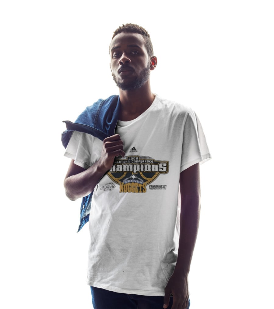 2008 Western Conference Champions Adidas NBA Finals Denver Nuggets T-Shirt