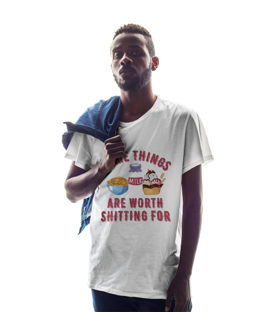 Some Things Are Worth Shitting For Mac And Cheese Milk Ice Cream Bowl Cone T-Shirt