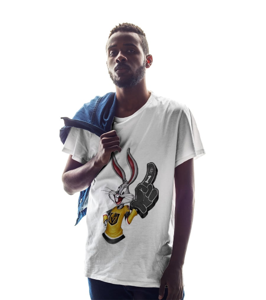 Bugs Bunny #1 Fan Vegas Golden Knights Hockey T-Shirt