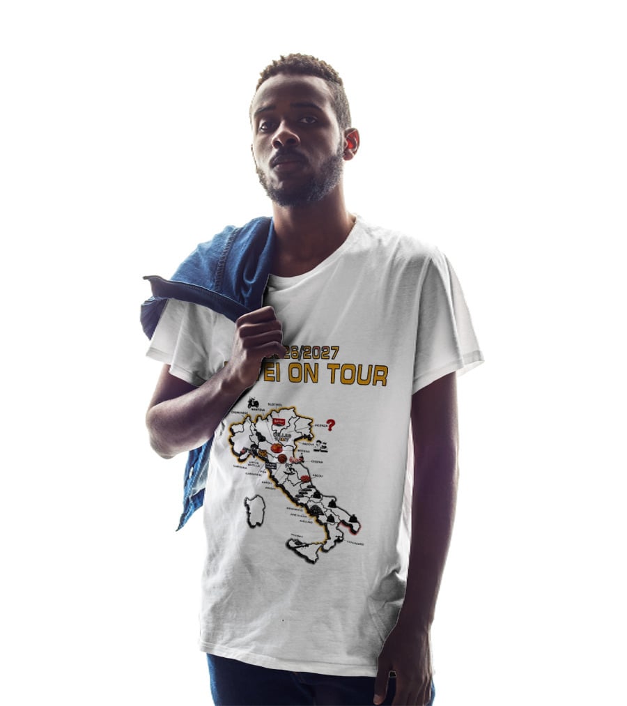 2026 2027 Butei On Tour Italy Map Highlights T-Shirt
