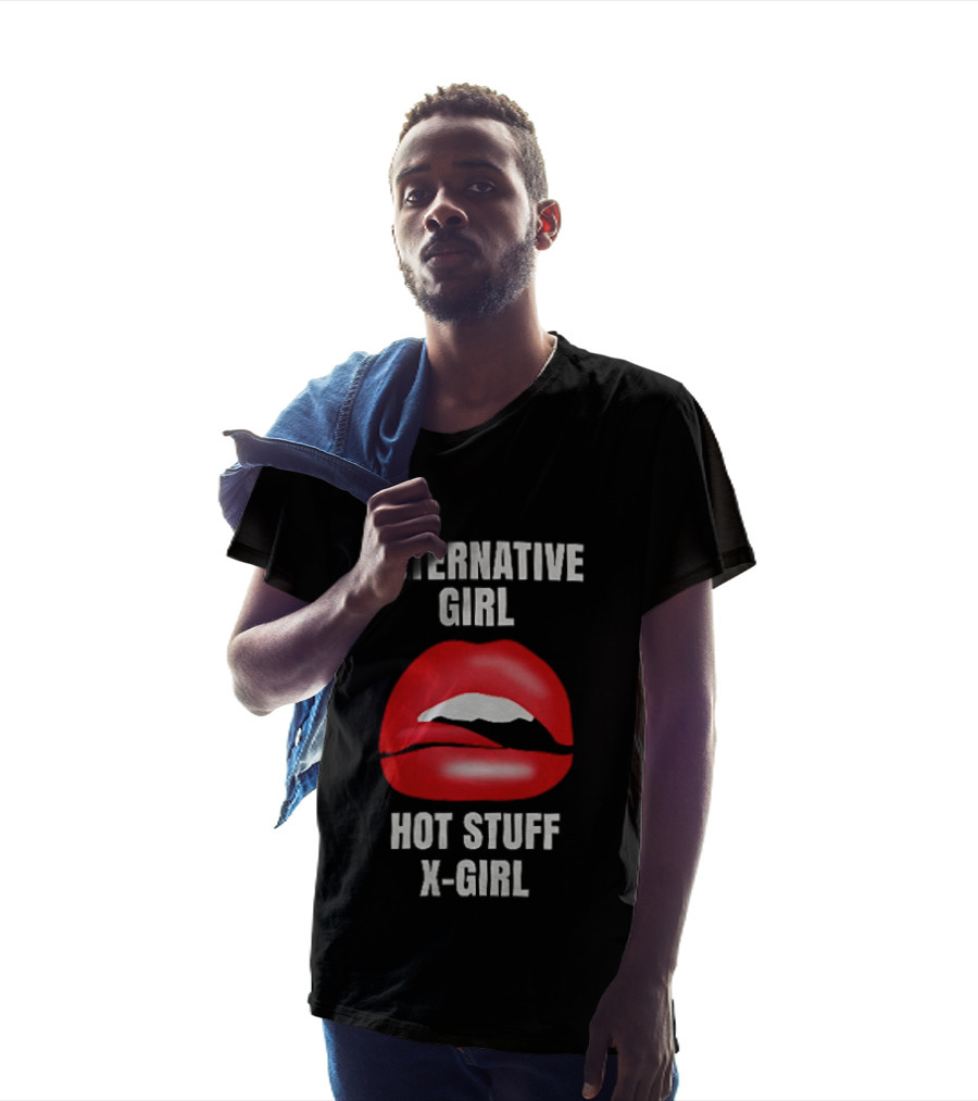 Alternative Girl Hot Stuff X Girl Red Lips T-Shirt