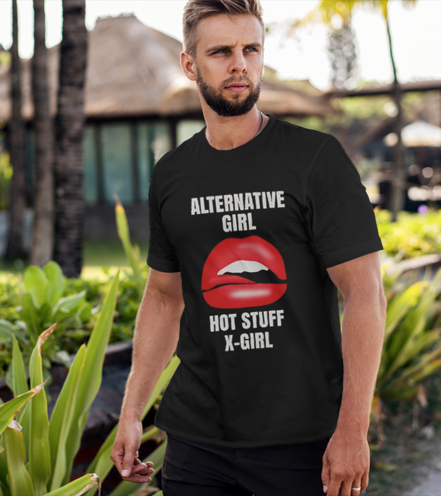 Alternative Girl Hot Stuff X Girl Red Lips T-Shirt