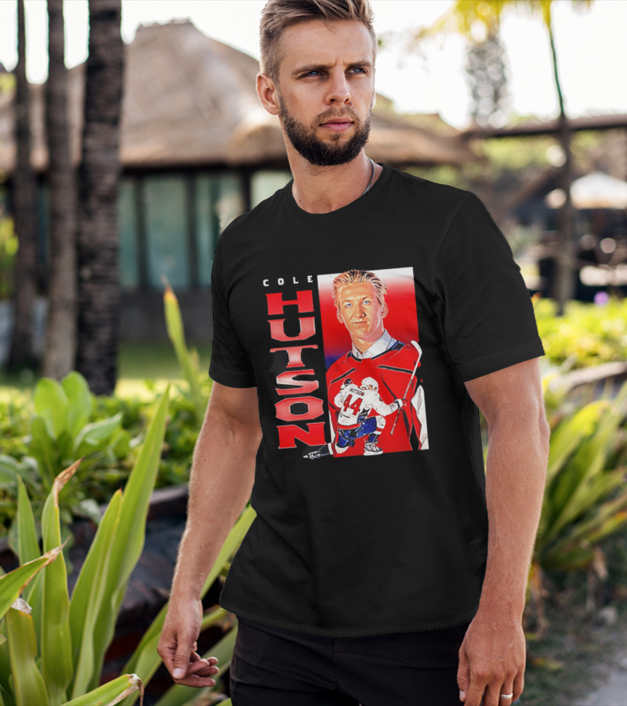 Cole Hutson Washington Capitals Vertical NHL Hockey 44 T-Shirt