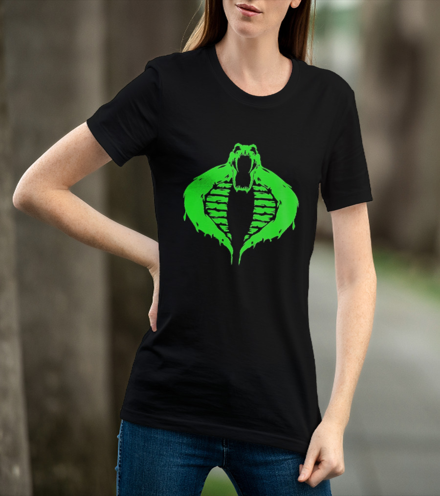 GI Joe Cobra Neon Green Distressed Snake T-Shirt