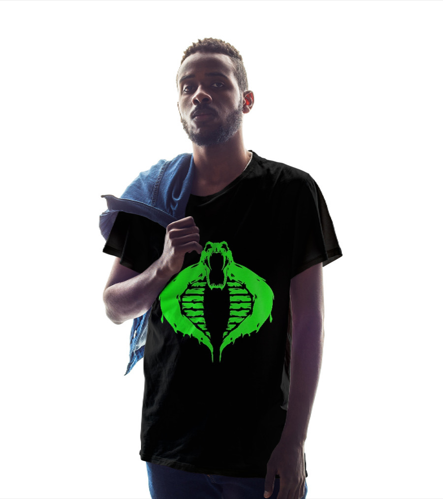 GI Joe Cobra Neon Green Distressed Snake T-Shirt