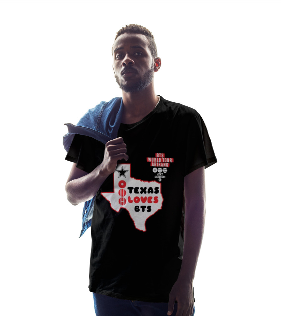 BTS World Tour Arirang Texas Loves At AT&T Stadium Dallas Cowboys T-Shirt