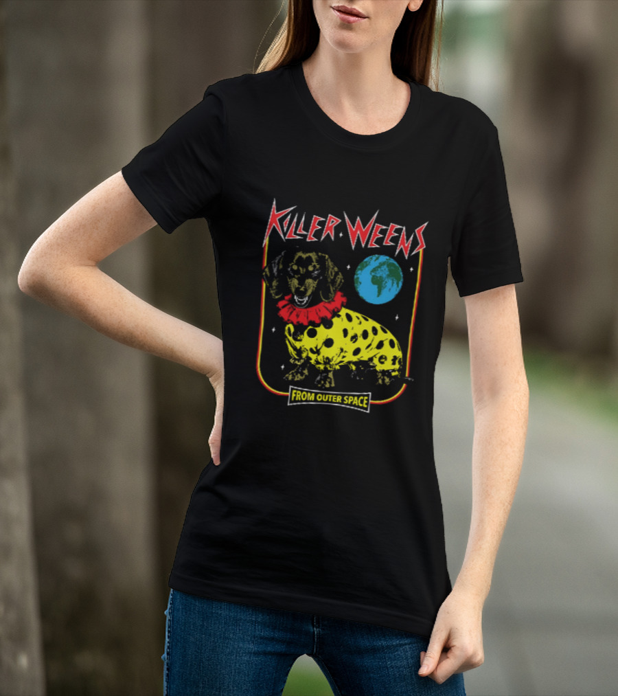 Killer Weens Dachshund Clown From Outer Space Earth T-Shirt