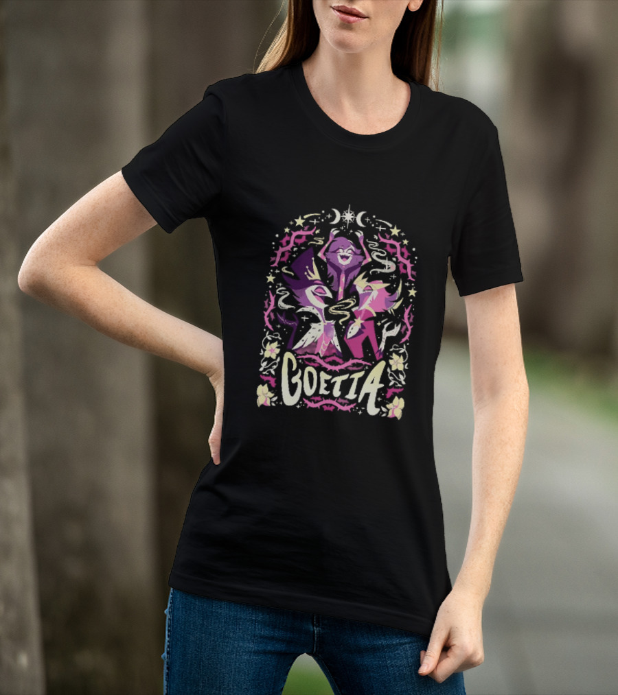 Spindlehorse Goetia Characters Celestial Motif And Crescent Moons T-Shirt