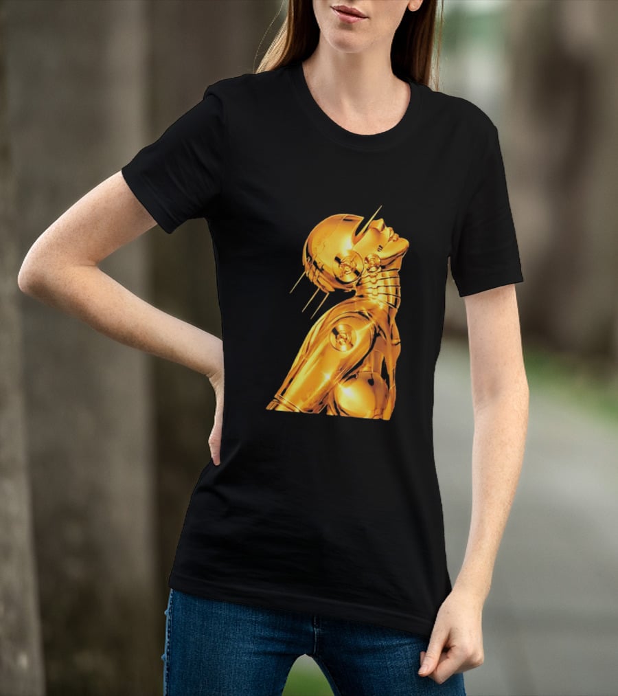 The Weeknd Echoes Of Silence Golden Futuristic Robot T-Shirt