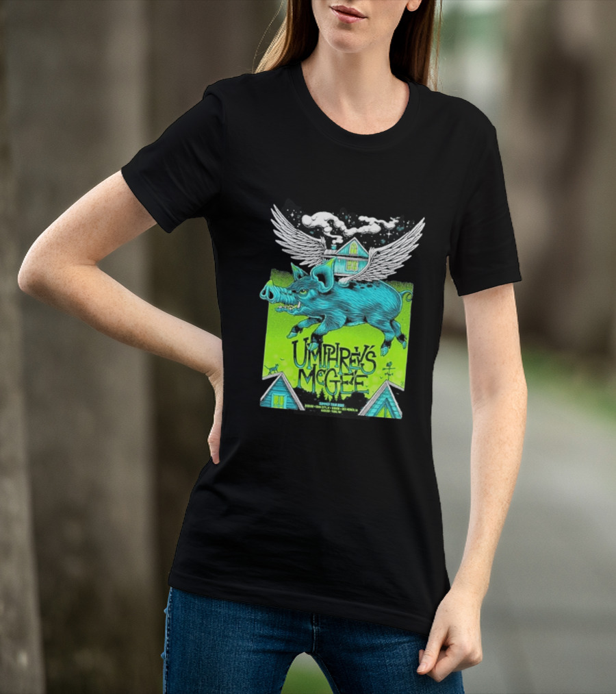 Umphrey's McGee Winged Pig Summer Tour 2026 Iowa City Des Moines Yuba T-Shirt