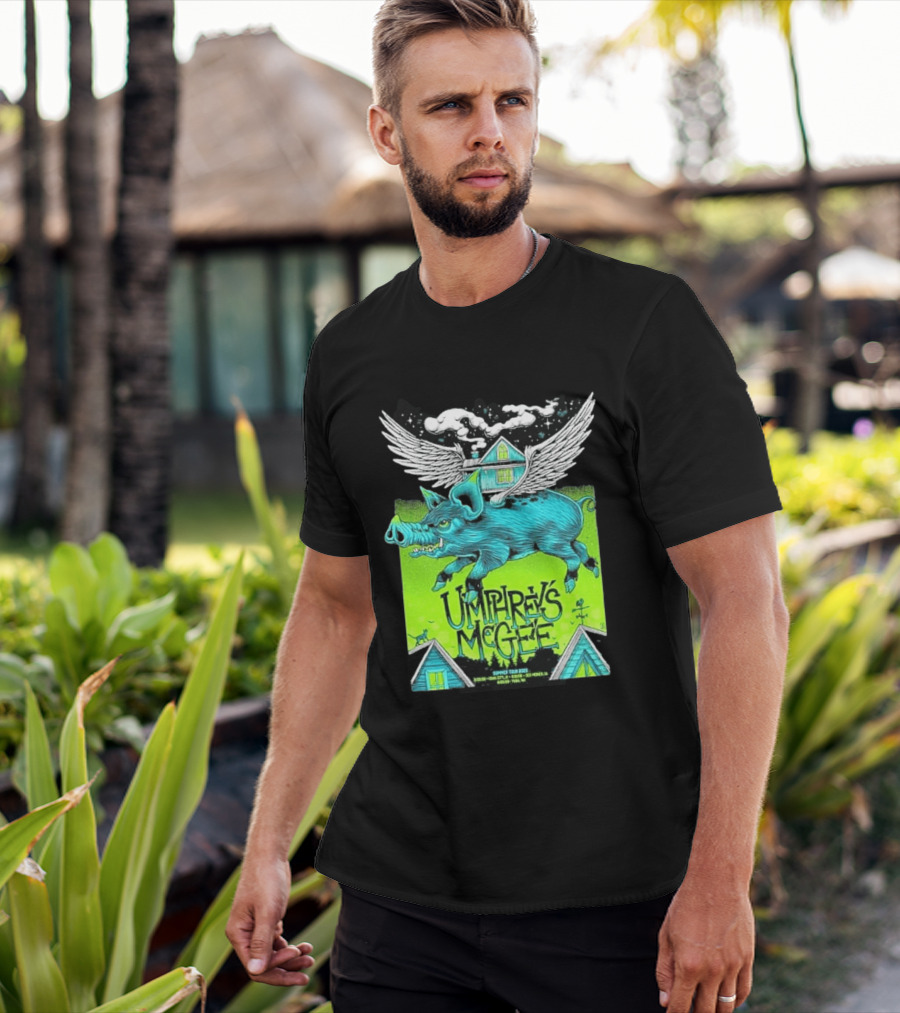 Umphrey's McGee Winged Pig Summer Tour 2026 Iowa City Des Moines Yuba T-Shirt