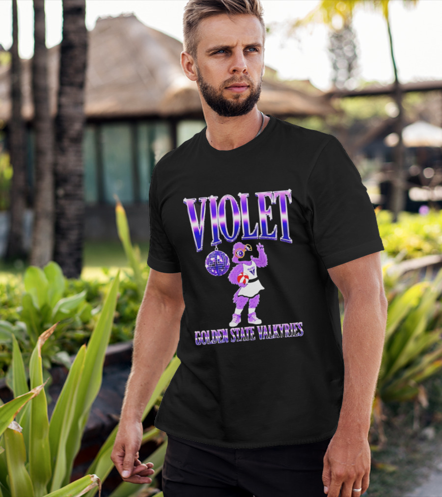 Violet Disco Golden State Valkyries Volleyball T-Shirt