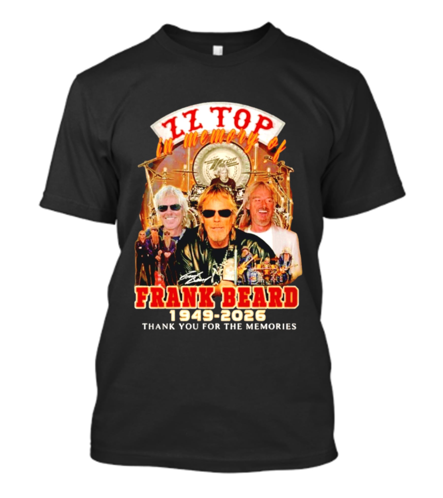 ZZ Top Frank Beard 1949 2026 In Memory Thank You For The Memories T-Shirt
