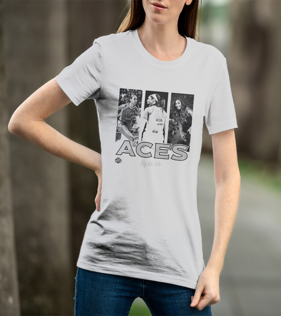 Las Vegas Aces A'ja Wilson 22 WNBA Team Player Hustle T-Shirt