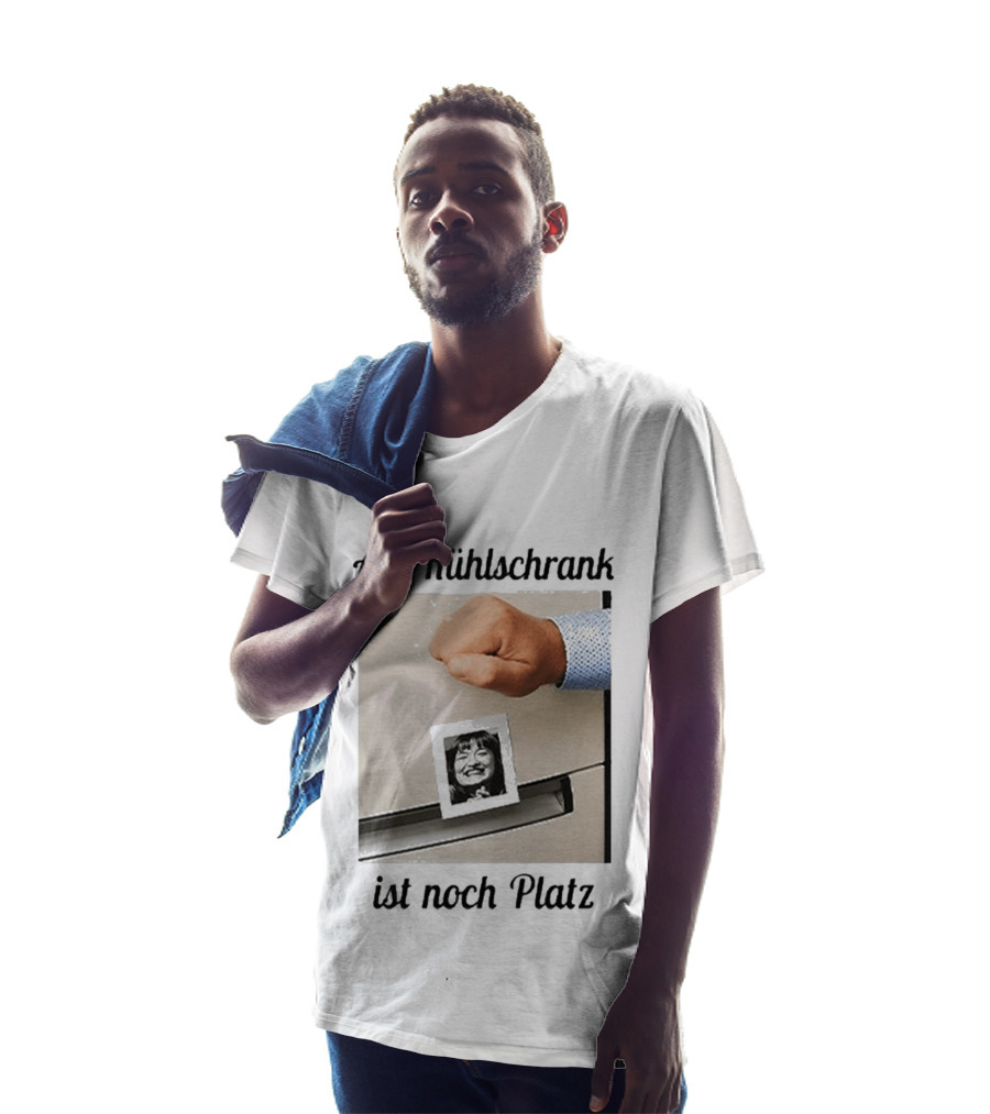 Am Kühlschrank Ist Noch Platz Foto Moustache Hand T-Shirt