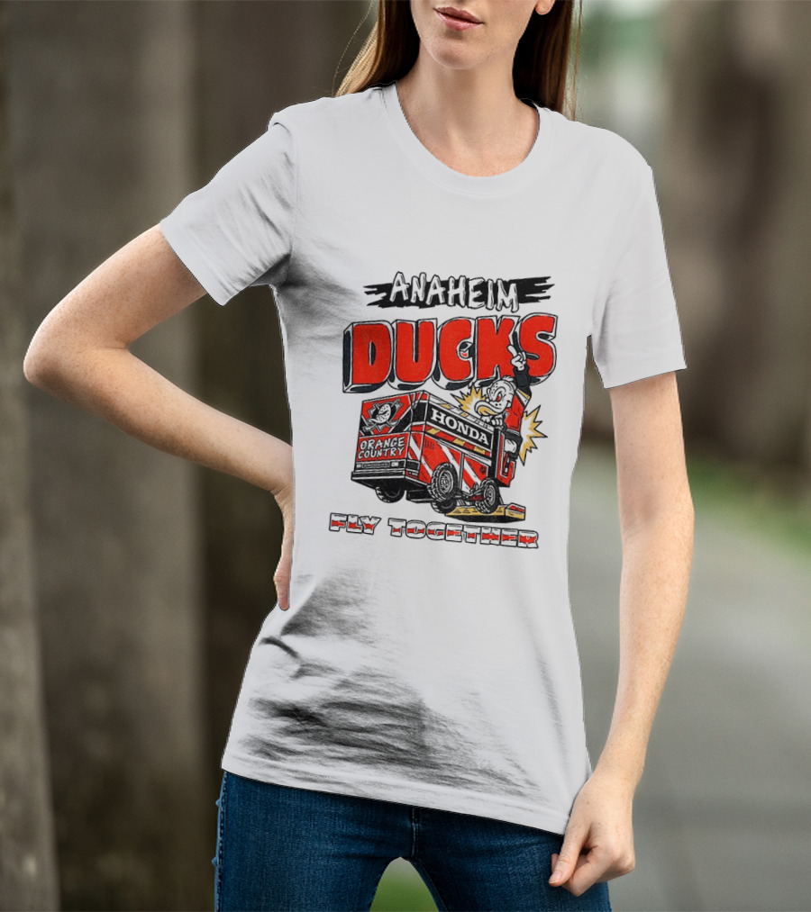 Anaheim Ducks Hockey Create Culture Honda Fly Together T-Shirt
