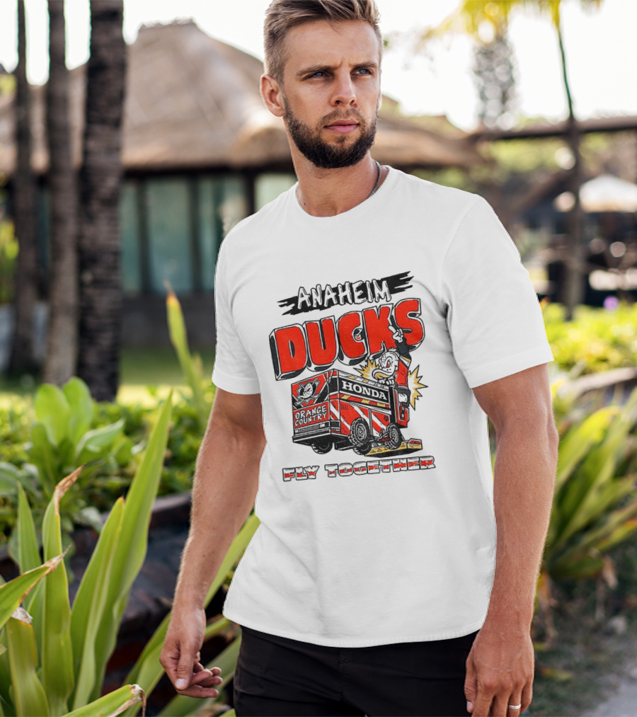 Anaheim Ducks Hockey Create Culture Honda Fly Together T-Shirt