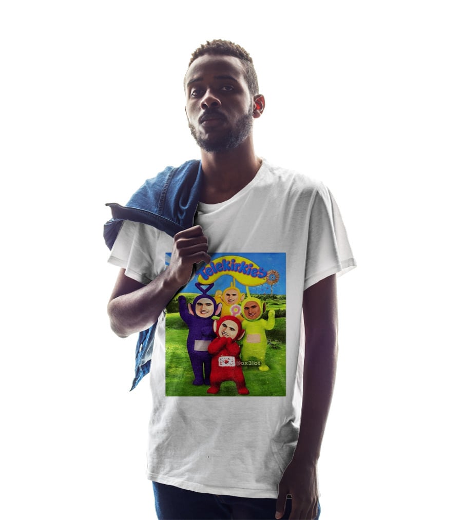 Charlie Kirk Telekirkies Meme Teletubbies Parody Face Swap T-Shirt