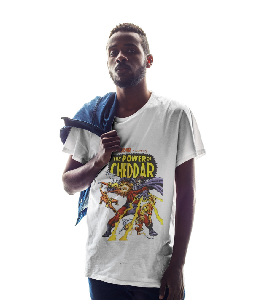 Cheddar Comics The Power Of Cheddar X Men Parody Superhero T-Shirt