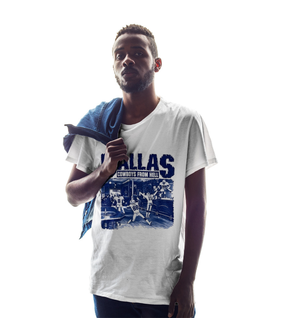 Dallas Cowboys From Hell Football Bar Scene T-Shirt