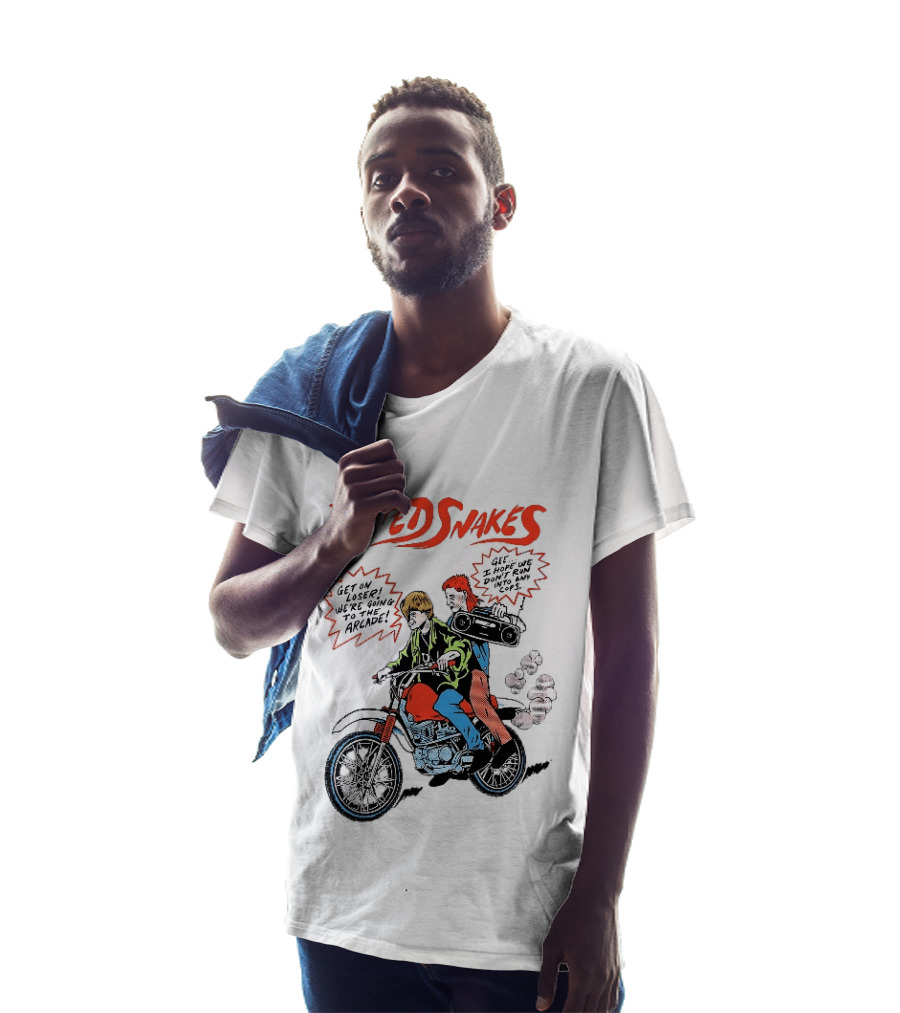 United Snakes Get On Loser We're Going To The Arcade Motorcycle Adventure T-Shirt