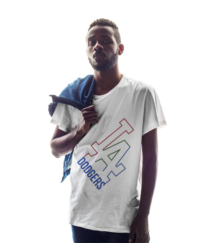 Los Angeles Dodgers White Collar LA T-Shirt