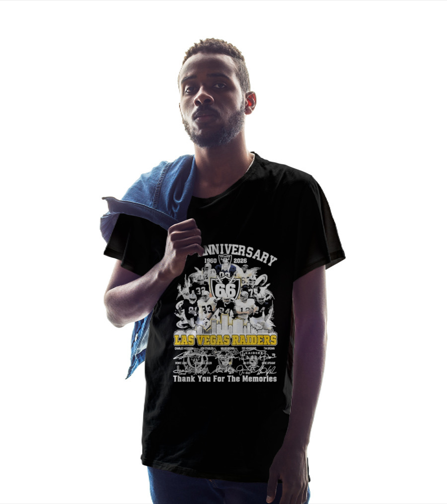 Las Vegas Raiders 66th Anniversary 1960 2026 Thank You For The Memories Celebration T-Shirt