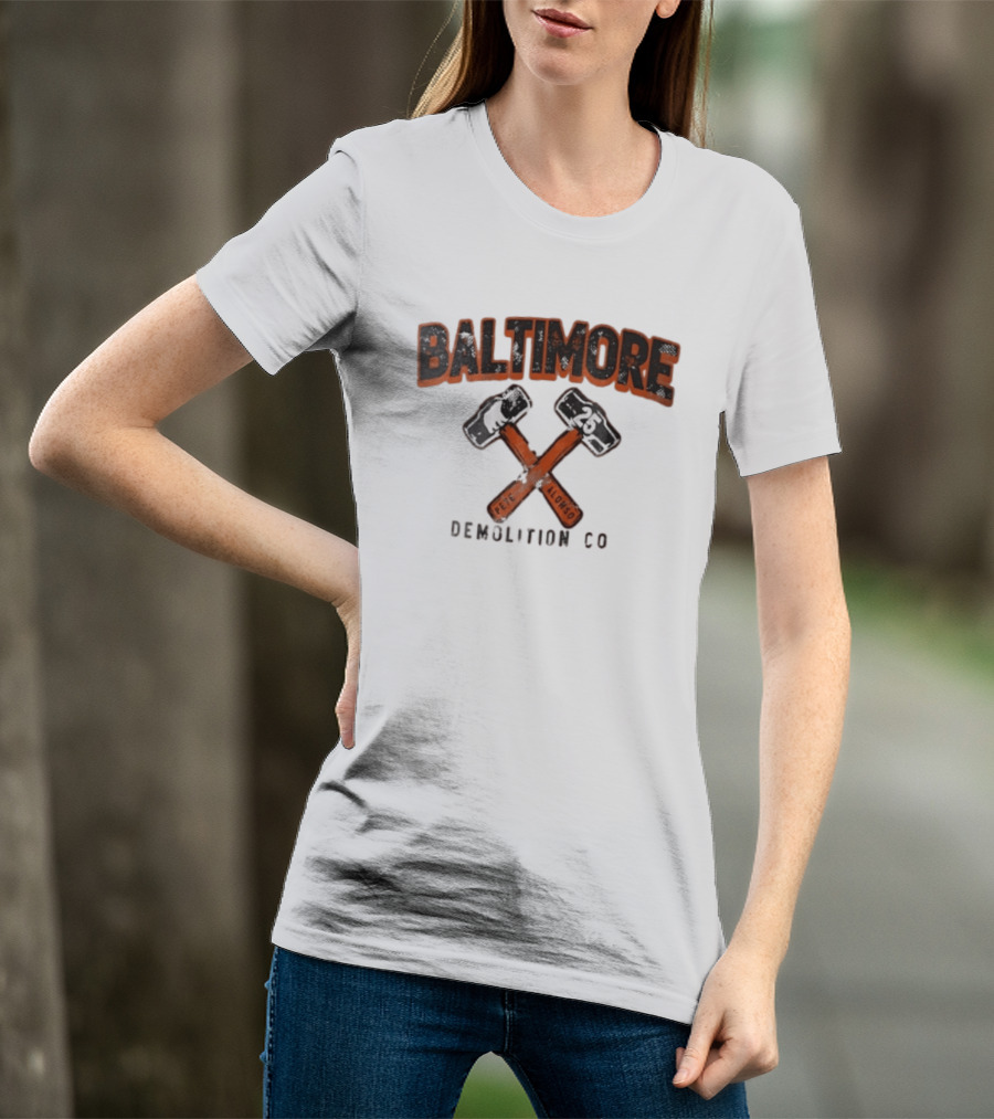 Baltimore Demolition Co Pete Alonso 25 Crossed Hammers Bear T-Shirt