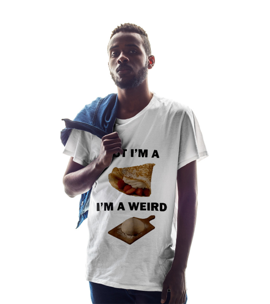 But Im A Weird Strawberry Crepe Dough Ball Wooden Board T-Shirt