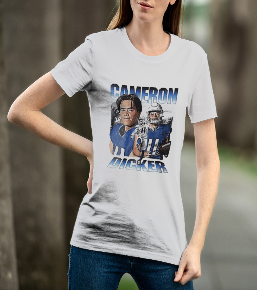 Cameron Dicker Football Palm Trees Player Portraits Kicking Bootleg T-Shirt
