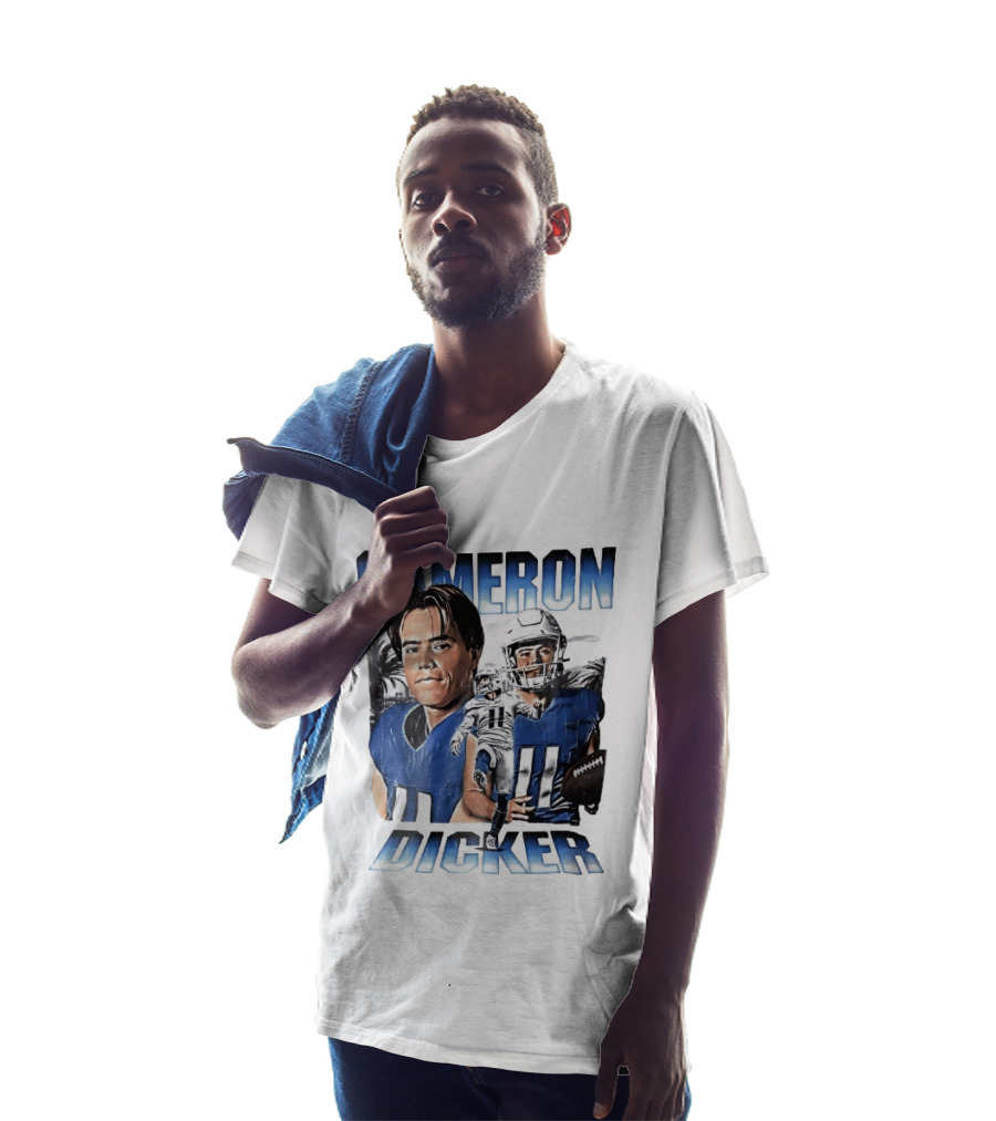 Cameron Dicker Football Palm Trees Player Portraits Kicking Bootleg T-Shirt