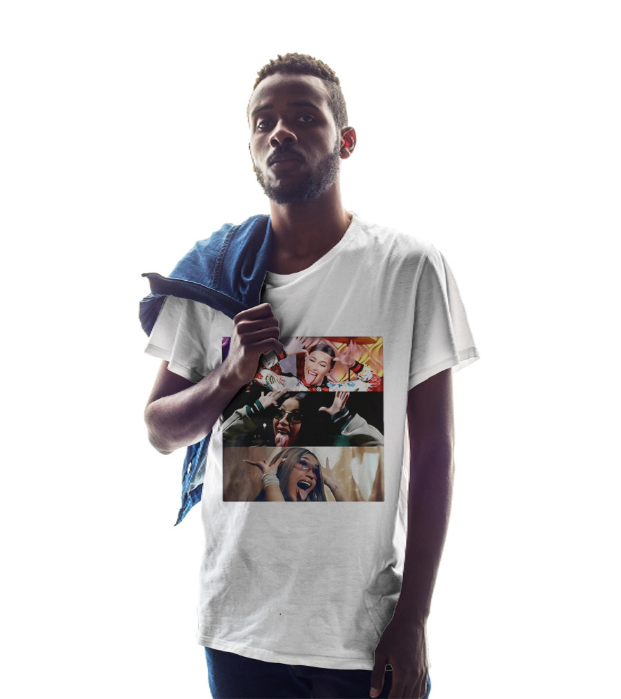 Cardi B Fun Iconic Expressions Collage T-Shirt